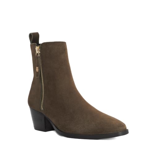 Image of Dune London Ladies PAXY Heeled Ankle Boots Size UK 4 Suede