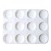 Amersumer 30 PCS Plastic Paint Palettes Rectangular Watercolor Palette Painting Tray for DIY Craft and Art Painting(White)
