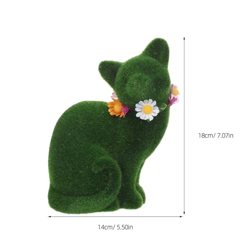 Statue de chat floqué pour déco balcon et pelouse