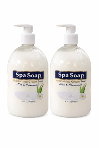 Spa Soap Moisturizing Cream Hand Soap with Aloe & Chamomile, 16 oz, 2 Pack image 5