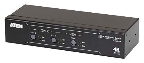 ATEN VM0202HB 2 x 2 True 4K HDMI Audio/Video Matrix Switch