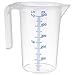 Produktbild APS Messbecher 0,5 Liter, Ø 9 x H: 14 cm, Kunststoffbecher mit geprägter Maßskalierung außen, offener Griff, l-/ml-Einteilung, spülmaschinengeeignet