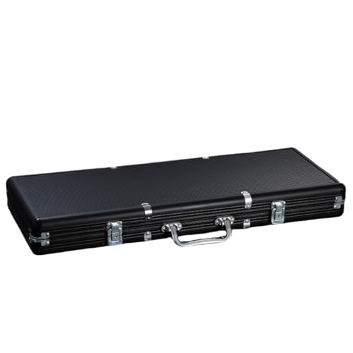 Zehaiwl ポーカーチップケース 頑丈なデザイン チップ、トランプ、ダイススーツケースポーカーコンテナケース/ボックスを収納できます (ブラック,500 chips)