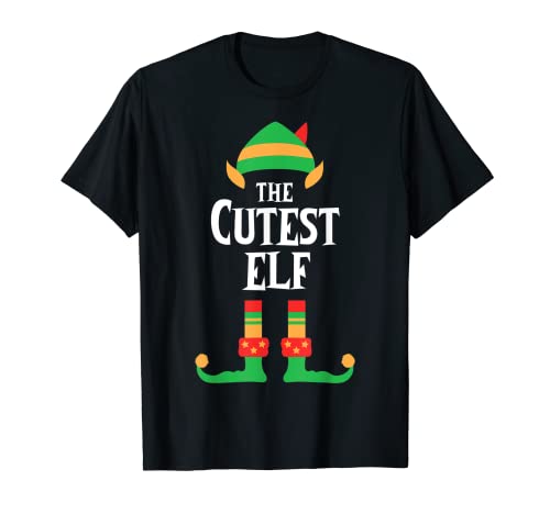 IL CUTEST ELF Family Christmas Matching Group Design Maglietta
