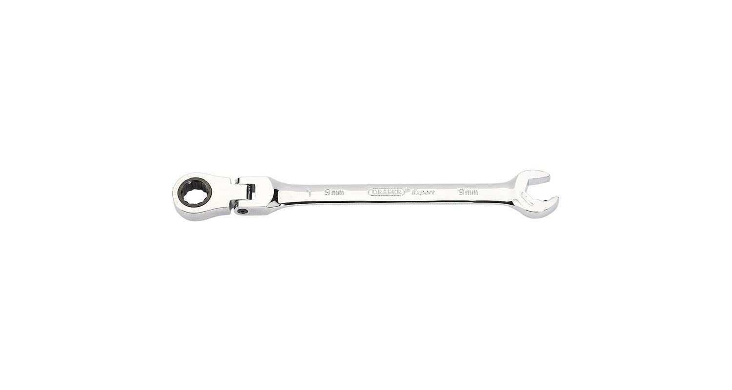 Draper Expert 06853 9mm O/E Flex Ratchet Spanner, Silver