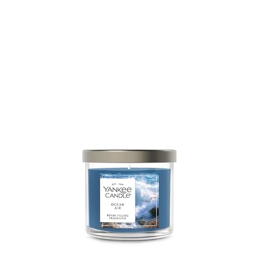 Yankee Candle Ocean Air Scented, Signature 4.3oz Small Tumbler Single Wick Candle, Over 20 Hours of Burn Time