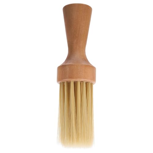 minkissy brocha de afeitar para barba cepillo madera cepillo de madera jabon facial mens Hombres cepillo para barba con mango de madera cepillo de barba de cerdas fibra