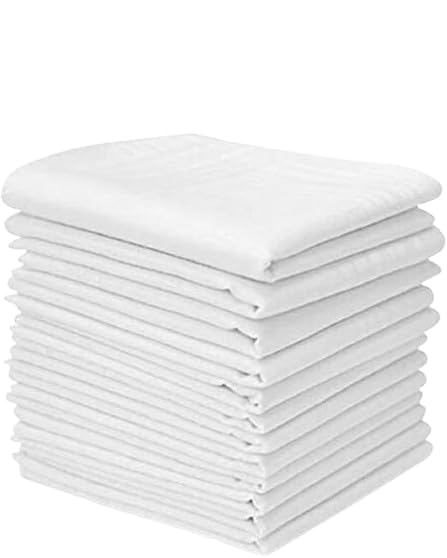 Cotton Soft Napkins Men's Pure Cotton Handkerchief/Hankies with White-image-44