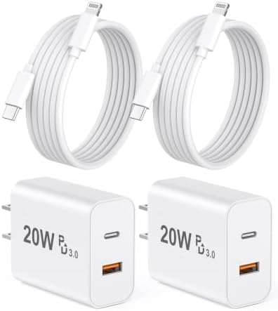 iPhone 14 Super Fast Charger,Dual USB A/C Wall Charger Adapter