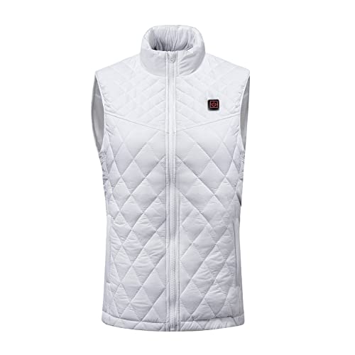 Veste d'hiver de maternité 9 zones pour homme et femme gilet blanc S