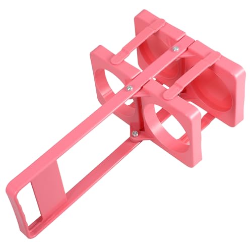 Garneck Panier à Main Pour Casier à Bière Couvercles De Canettes De Soda Hydraulique Refroidisseur De Biberon Porte-gobelet Portable Bouteilles D'eau Gobelets à Bière Pouvez Rose Plastique