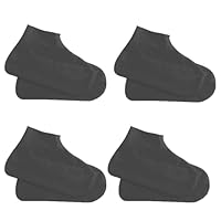 Cragmut Cubre Zapatos Impermeable 4 Pares, Cubrezapatos Impermeable de Látex Reutilizable Cubre Calzado para lluvia Antideslizante Protector Zapatos lluvia para Hombres y Mujeres, 38-46