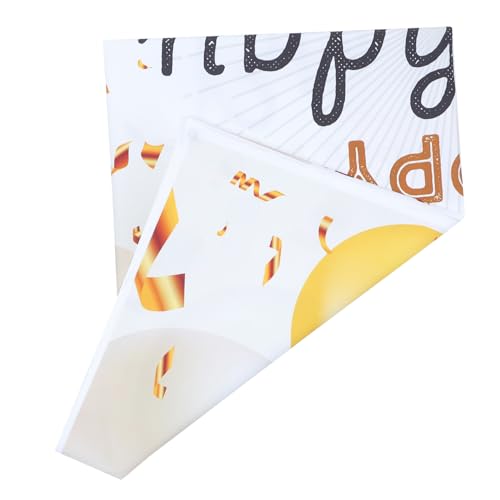 Uonlytech Fundo De Parede De Aniversário Banner De Feliz Aniversário Balões De Banner Pendurados Par