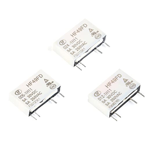 Relais 12V HF49FD pour circuits imprimes miniatures 5A 4 broches