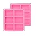 Produktbild Silikonform, Seifenform, 2 Stück 6 Hohlräume Rechteckig DIY Silikon Form für Kuchen Backen Schokolade Biscuit Eiswürfel Selbstgemachte Handarbeit