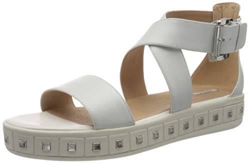 Geox Women's Wedge Heels Open Toe Sandals , White C1 , 8 Us #TOP17