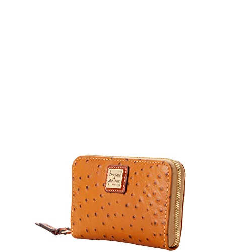 Dooney & Bourke Wallet, Ostrich Medium Zip Around Wallet - Tan #TOP1