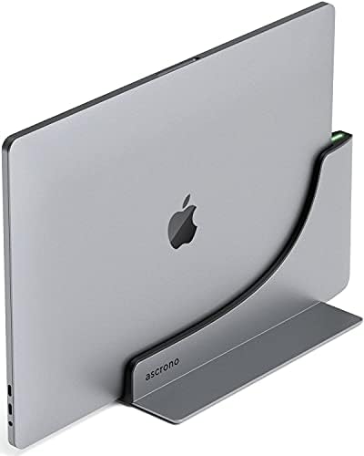 Ascrono Vertical Docking Station Hub | Compatible with Apple MacBook Air 2018-2020 incl. M1 | 2x USB-C Port (40Gbps) Thunderbolt-4 Compatible Dock
