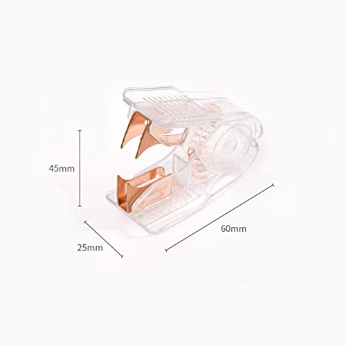 Gittcoll Mini Three-Piece Suit, Plastic Stapler Remover Puller With Steel Jaw, Transparent Hole Punch, 80 Pcs Paper Clips, Lightweight Rose Gold Desk Stationery Accessory For School Office Home Study #TOP1