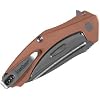 Kershaw Natrix - Copper Pocketknife (7006CU); 2.75-inch Drop-Point Blade with Stonewashed D2 Steel; Hefty Copper Handle Features Brushed Silver Hardware; Reversible, Deep-Carry Pocketclip; 3.7 oz