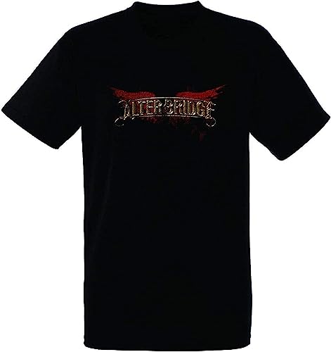 Alter Bridge Logo Black T Shirt Men Shirt Rock Band Tee Music T-Shirts & Hemden(Medium)
