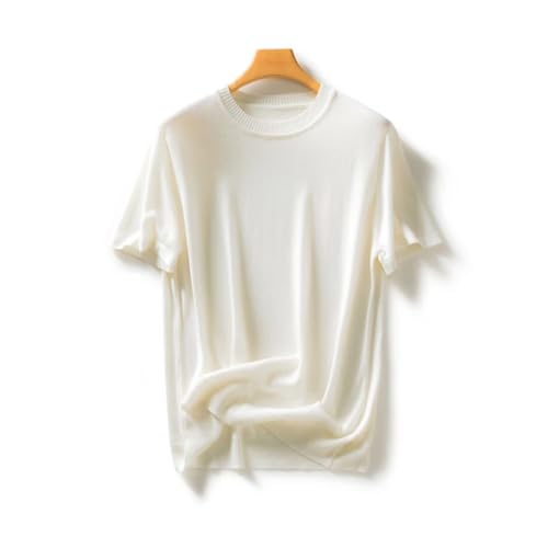 Mens Short Sleeve Pullover Sweater Round Neck Casual Business Solid Color Knit Pullovers3