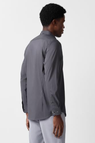 Image of Van Heusen Formal Slim Fit Shirt for Men | Solid | High Stretch Cotton Lycra | Full Sleeves | Ease of Movement
