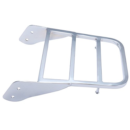 Iglobalbuy Motorcycle Sissy Bar Luggage Rack Compatible with Yamaha Drag V-Star 400/650 Classic 1998-2011 Chrome