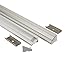 Produktbild tktrading24 LED Aluprofil A20 silber Eckprofil 30° + Abdeckung Alu Schiene 30 grad Leiste für LED-Streifen-Strip 2m opal