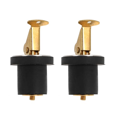Boat Plug 3/4Inch Brass Boat Drain Plug Snap Handle Plug Deck Plug for Boat Marine (3/4inch-2)