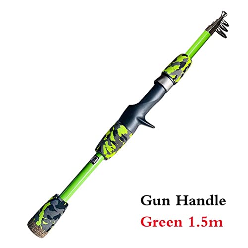 HVTKL Spinning Casting Hengel 1.5 m Koolstofvezel Telescopische Lokken Vissen Pole voor Karper Bas Forel Winter Ijs Hengel - Image 4