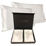 QUEEN BEE SILK - 2 Pack Silk Pillowcase for Hair and Skin - 22 Momme Mulberry Silk - Charmeuse Weave