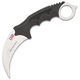 Honshu Silver Karambit With Shoulder Harness Sheath - D2 Tool Steel Blade