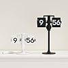 mooas Standing Height Adjustable Flip Desk Clock (Black), Retro Vintage Analog Design Flip Clock Standing Clock Battery Operated, for Home Living Room Office School Hotel