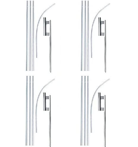 Mission Flags 4 Pack of Swooper Flutter Flag Hardware. Four 4 Piece Pole Kits with Ground Spikes by FFN