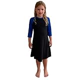 Modefywear Girls~' Swim Dress with UPF 50+ Sun Protection, 3/4 Sleeve Swimdress for Girls, Performan