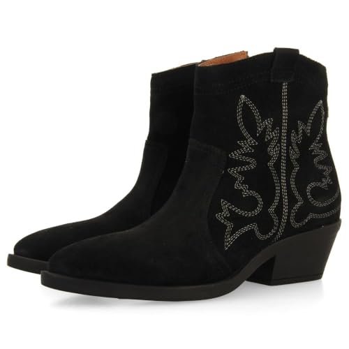 GIOSEPPO Botines Cowboy TACÓN Piel Serraje LENZING