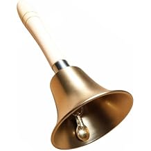 Hand Bell Call Bell - Loud Solid Brass Hand Call Bell for Wedding Bell Animal Training Christmas Bell Classroom Dinner Service and More