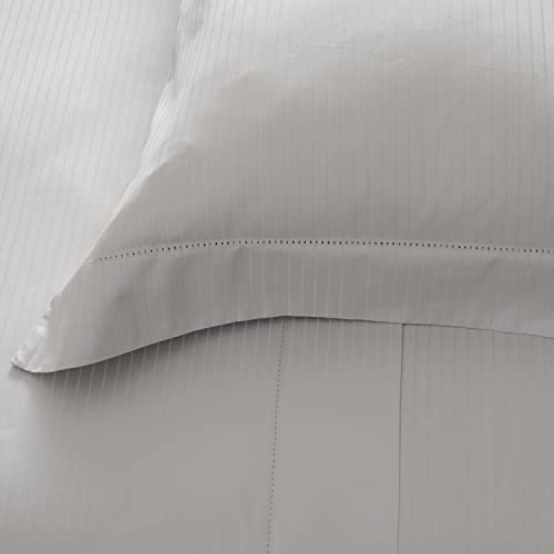Fronha 50x70cm Cetim 300 Fios Buddemeyer Damask Stripes 100% Algodão Penteado Bege