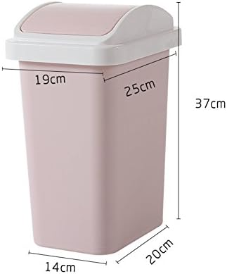 PEIISFUGB Bathroom trash bin household toilet trash kitchen trash living room with plastic trash can-X