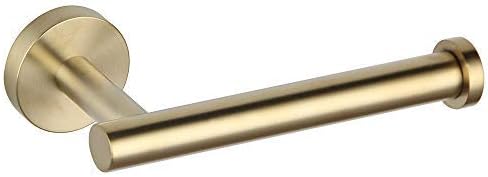 GERZ Bathroom Toilet Paper Holder SUS 304 Stainless Steel Tissue Paper Roll Holder Wall Mount, Brushed PVD Zirconium Gold