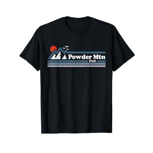 Retro Powder Mountain Utah Ski State Vintage 70s Souvenir T-Shirt