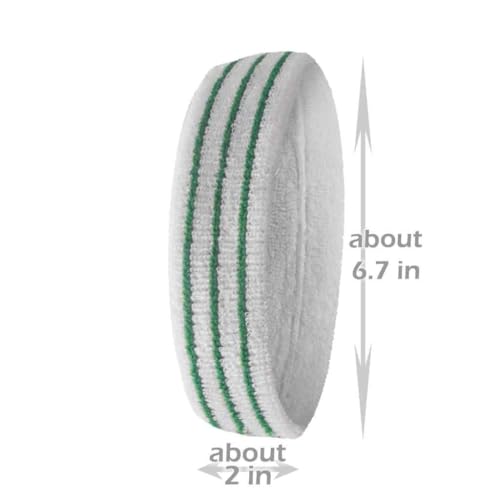 Image of COUVER Tennis Headband - Cotton Terry Cloth Sweatband for Men & Women - High Absorbency Athletic Hairband for Gym, Basketball & Running - 1 Piece