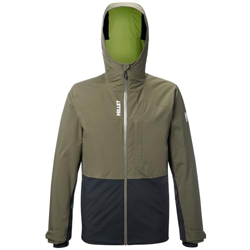 MILLET Veste Imperméable Et Isolante Pour Ski Chaude Respirante Moderne - Brevent (FR/ES, Alpha/lettres, TG, Taille normale, Taille normale, 1, Kaki)