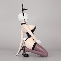 Zhongkaihua 2B Figur kniend Ver 15 cm schwarze Seide Häschen Mädchen Nr. 2 Typ B 2Byorha 2Bautomata PVC-Modell Zuhause Auto Schreibtisch Dekoration Geburtstagsgeschenk für Fans – Ansicht 4