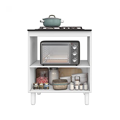 Balcão para Cooktop 4 Bocas com Porta Basculante Master Zanzini Branco Lacca 3 Balcão para Cooktop 4 Bocas com Porta Basculante Master Zanzini Branco Lacca - Imagem 3