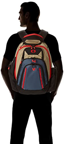 Image of OGIO Gambit Backpack (Gambit Pro, Tan /Blue /Red)