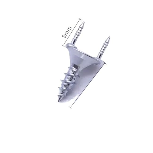 50pcs Solid Wood Baseboard Seamless Nails Double-headed Self-tapping Screws Foot Line Special Nails Invisible Security Screws(A)