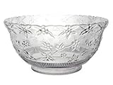 12 Quart Embossed Clear Punch Bowl