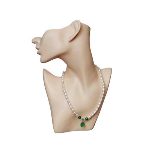 Espositore creativo for collane e orecchini, espositore for gioielli, organizer porta busto(Beige)